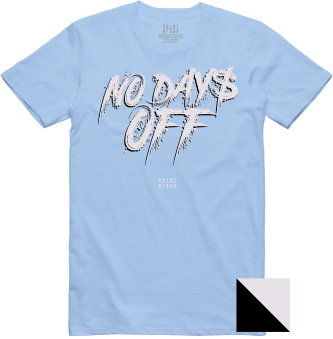 No Days Off T-Shirt w/ Chenille Patch