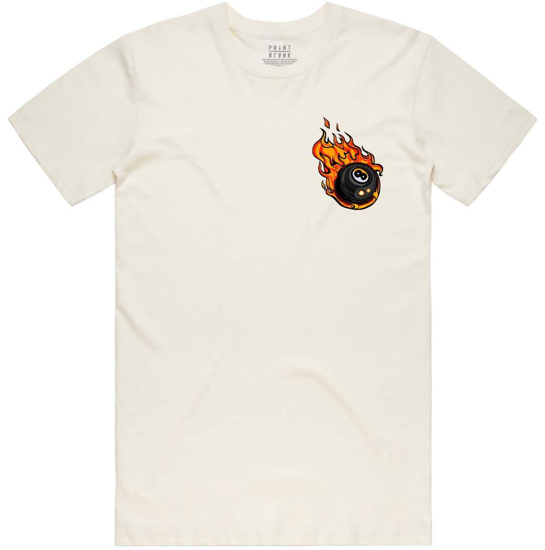 Flaming 8Ball Chest Embroidery