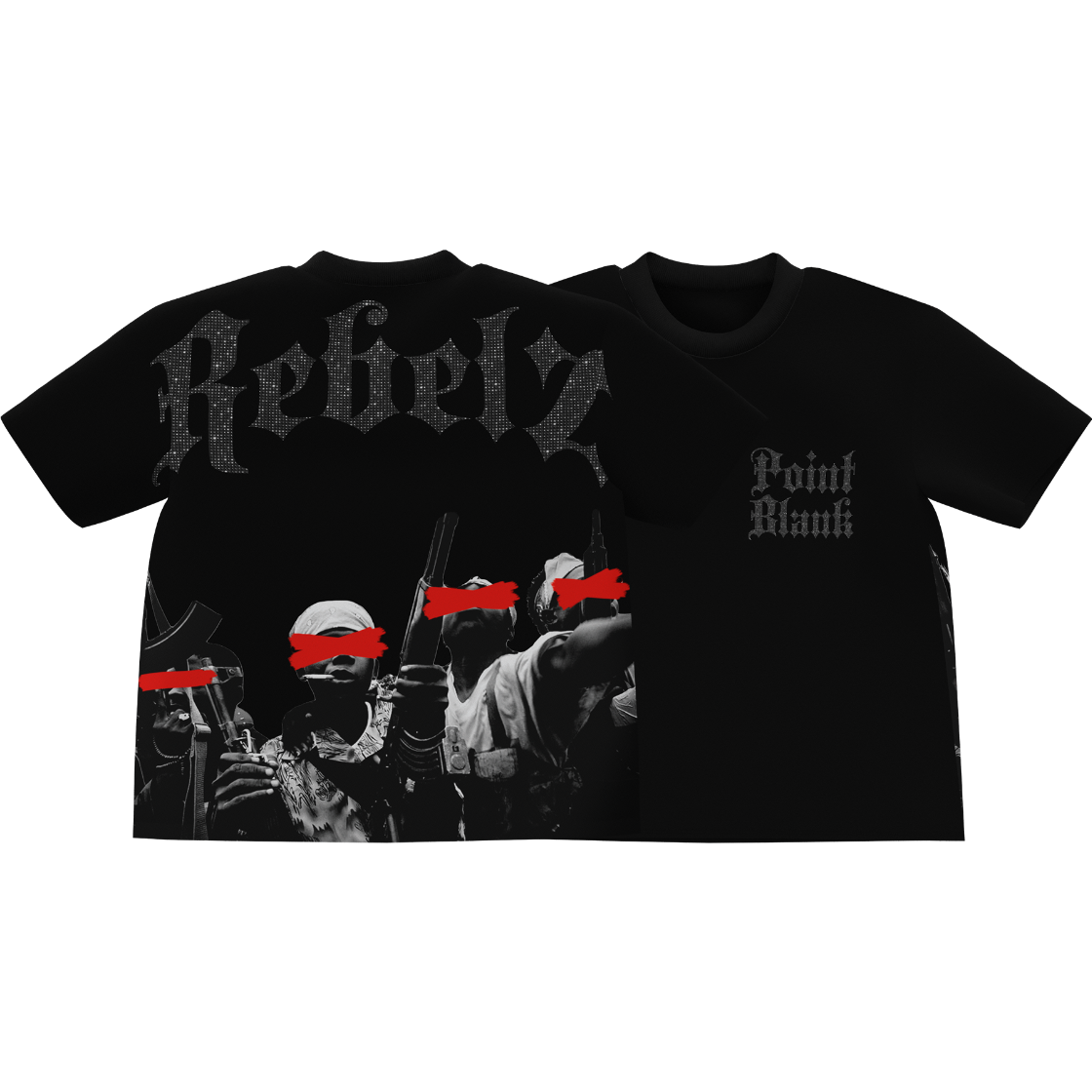 REBELZ LUXE RHINESTONE T-SHIRT