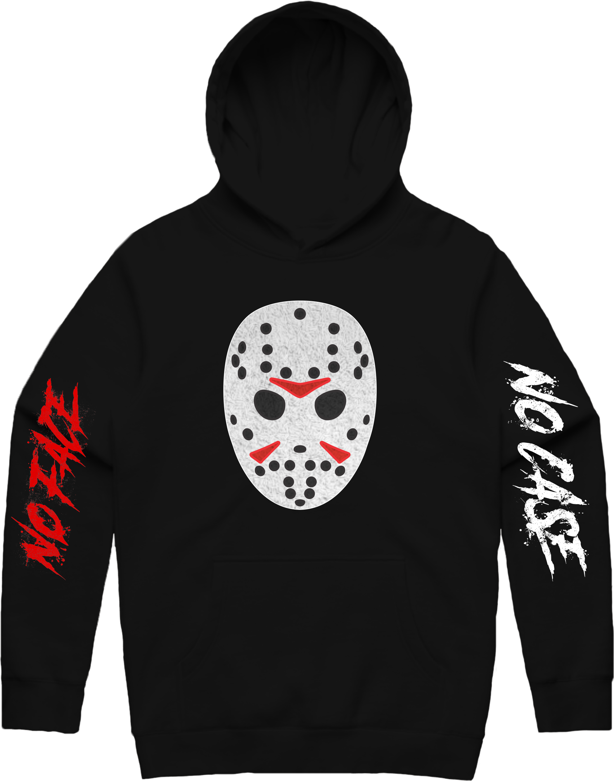 No Face No Case Hoodie w Chenille Patch Black