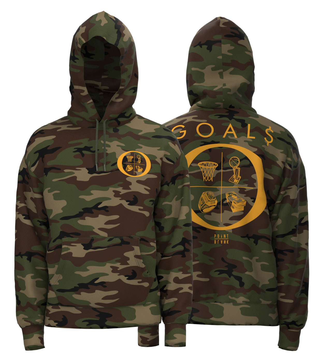 Goals Hoodie - Camo / Gold