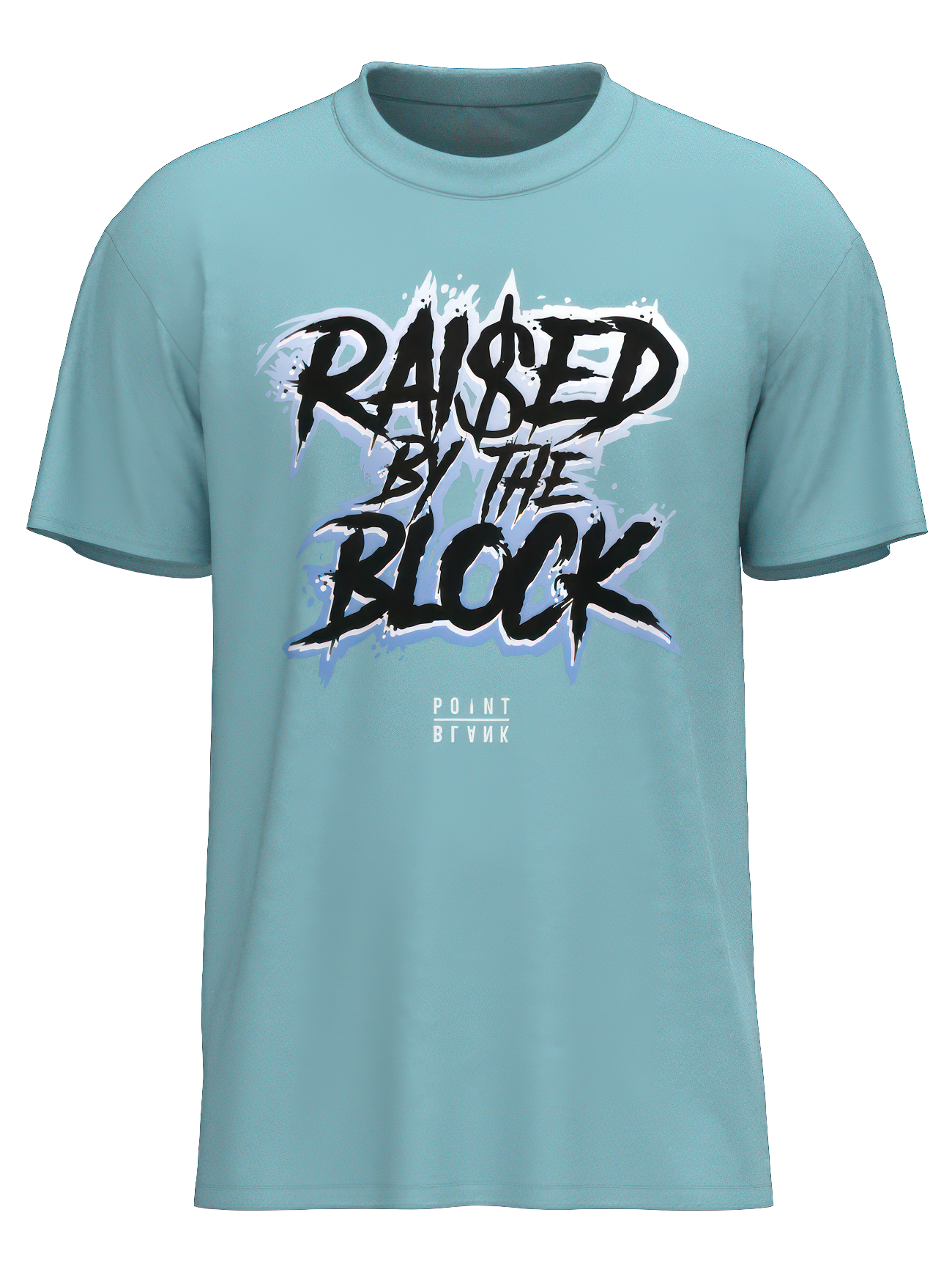 Raised By The Block T-Shirt - Baby Blue