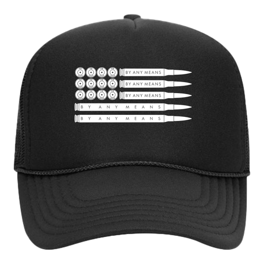 American Flag Trucker Cap - Black