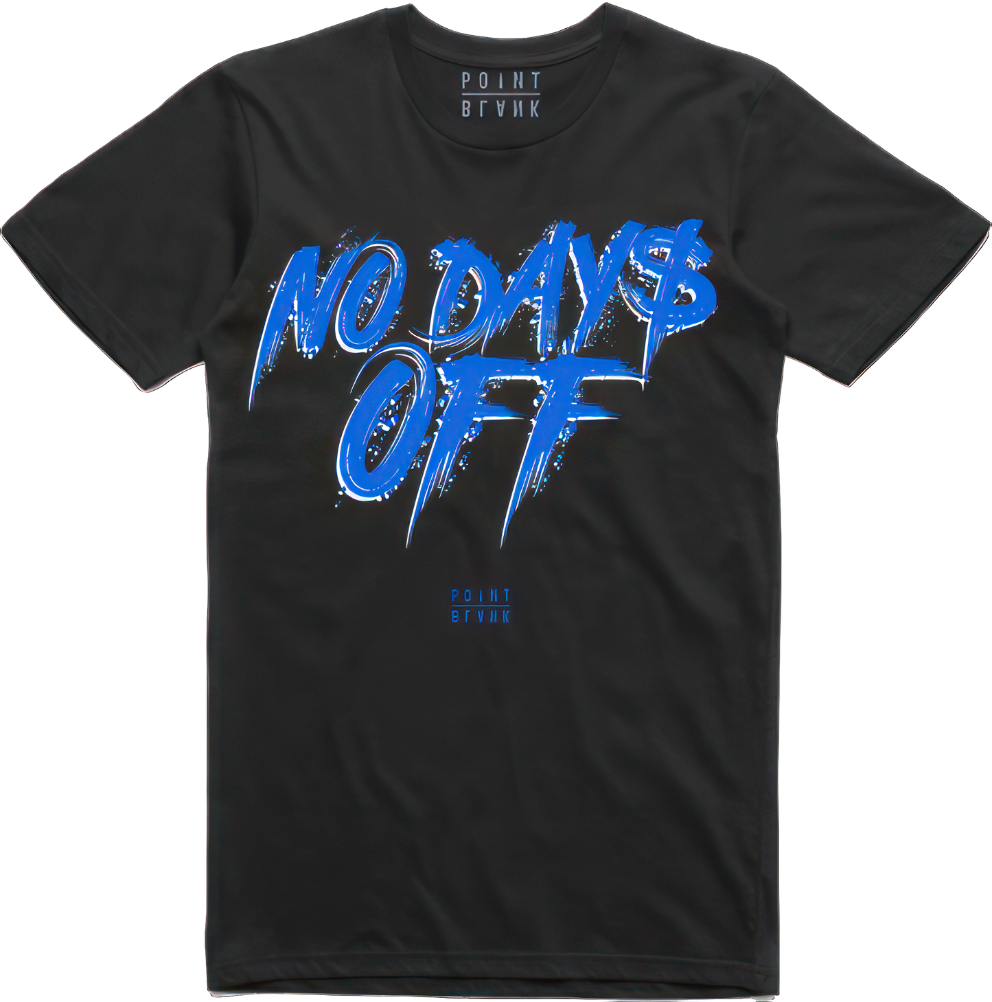 No Days Off T-Shirt - Black / Blue