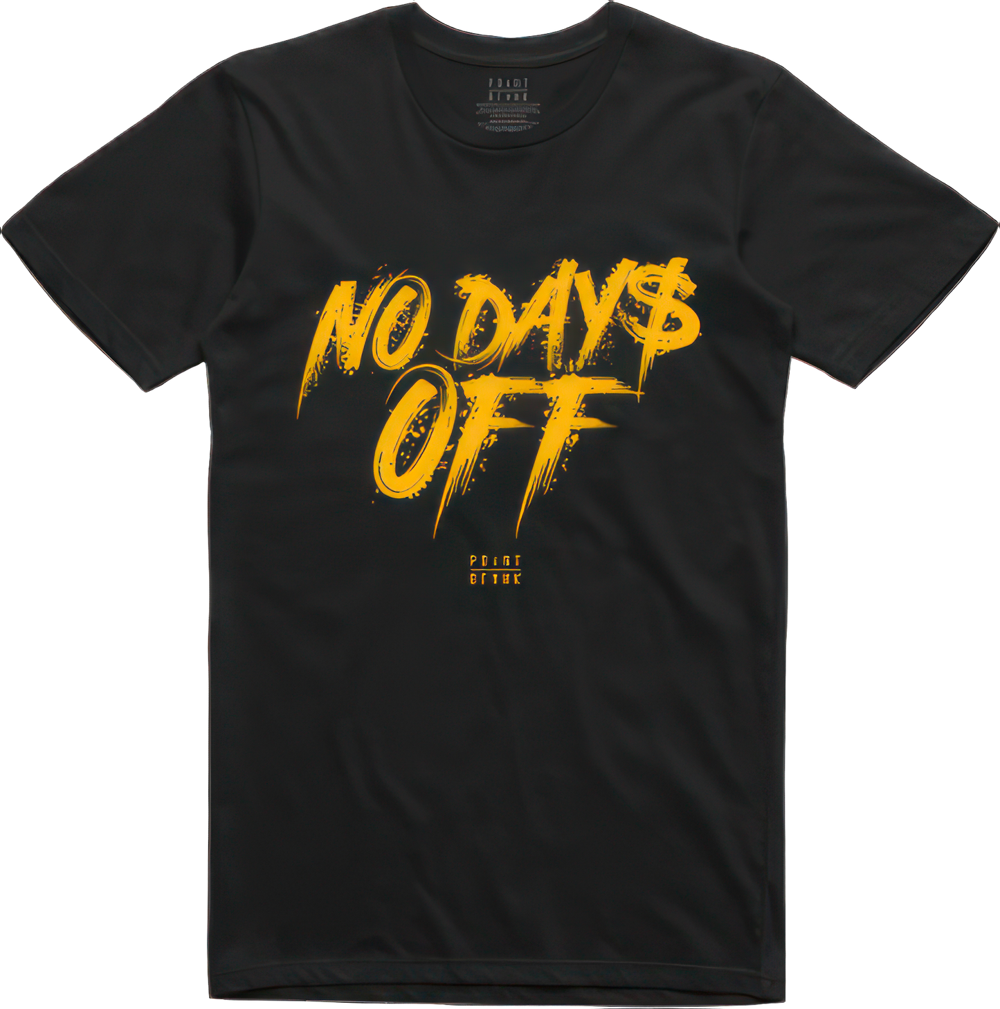 No Days Off Black / Gold T-Shirt