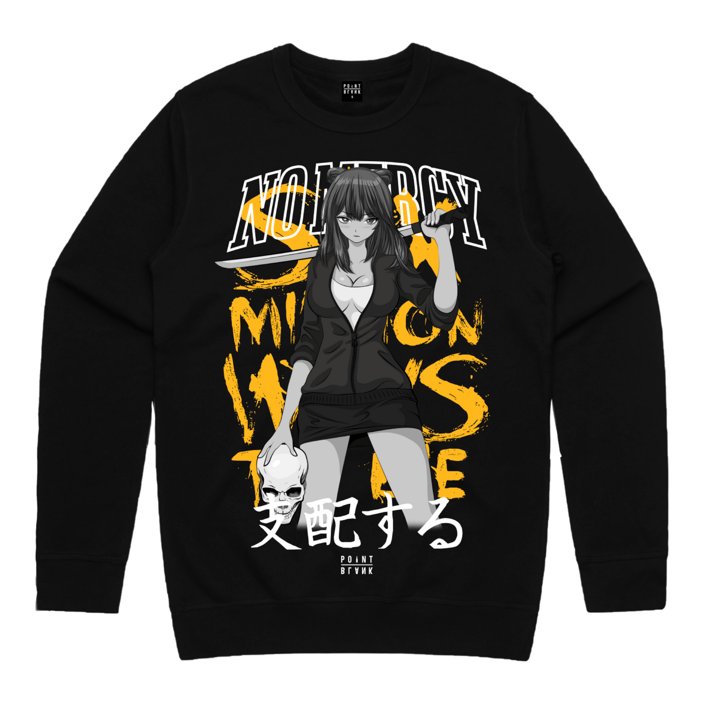 Asa Katana Crewneck Sweatshirt - Black / Gold