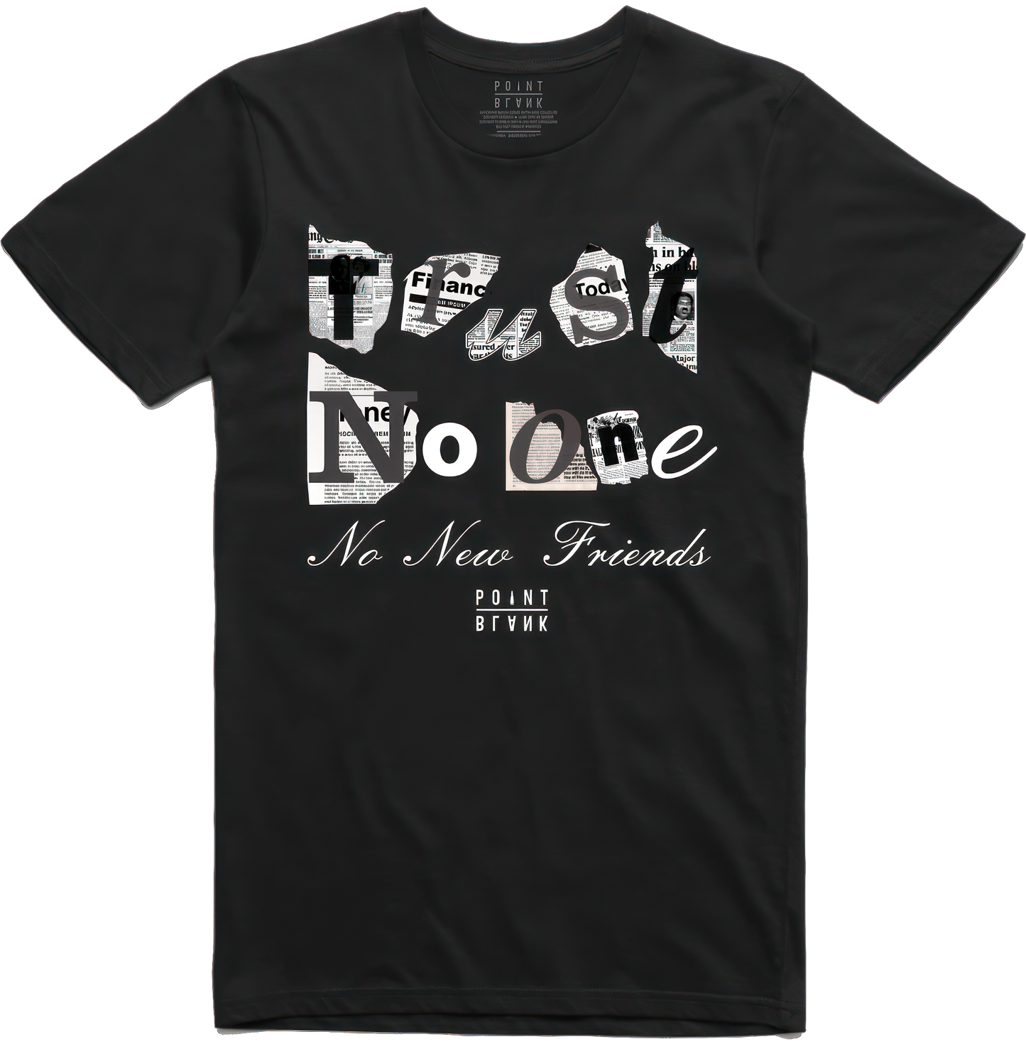 Trust No 1 Ransom Note T-Shirt - Black / Gray