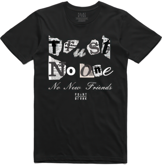 Trust No 1 Ransom Note T-Shirt - Black / Gray