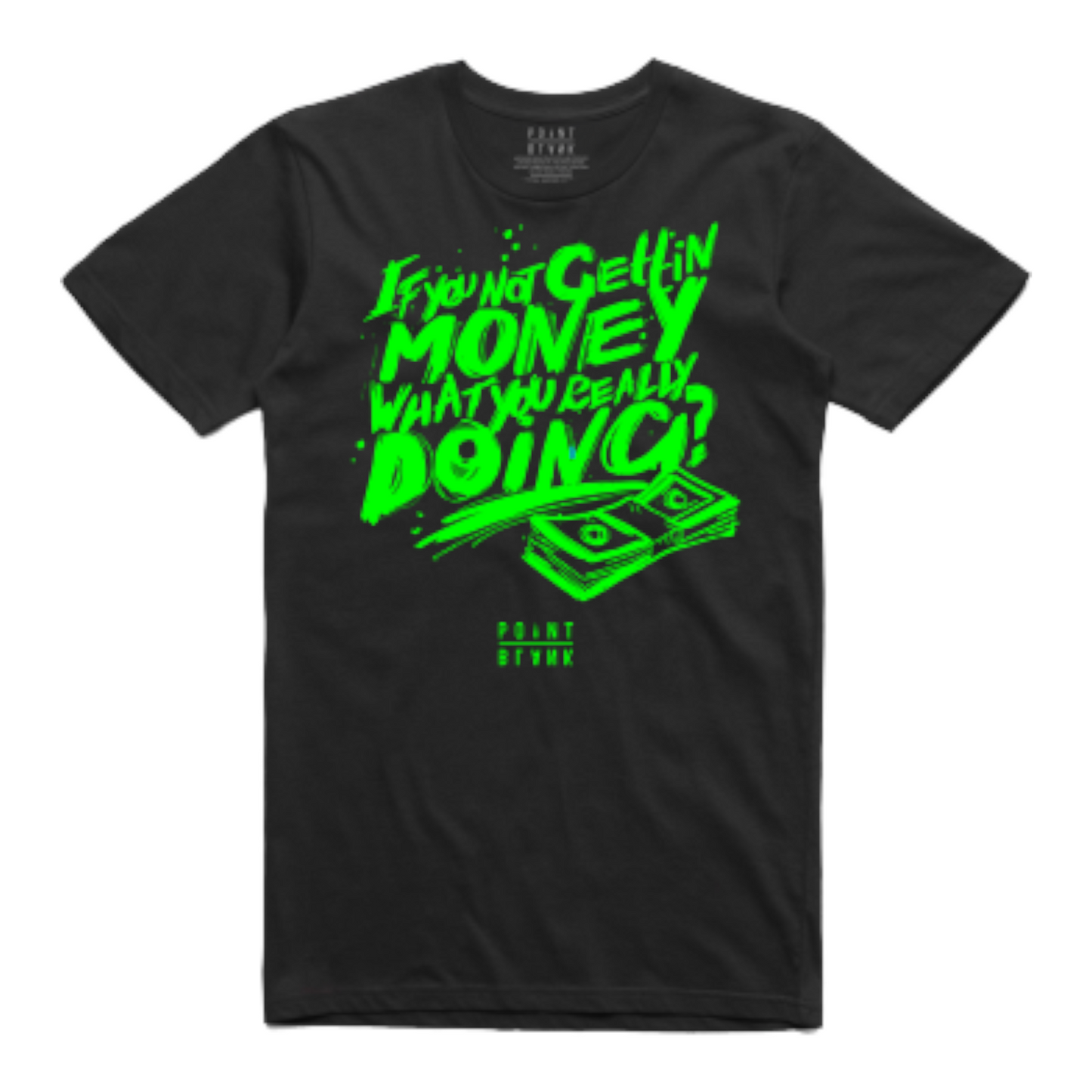 Get Money T-Shirt - Black / Neon Green