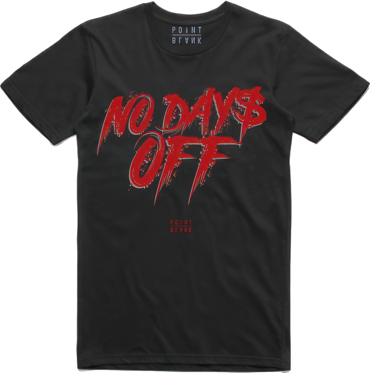 No Days Off T-Shirt - Black / Red 2