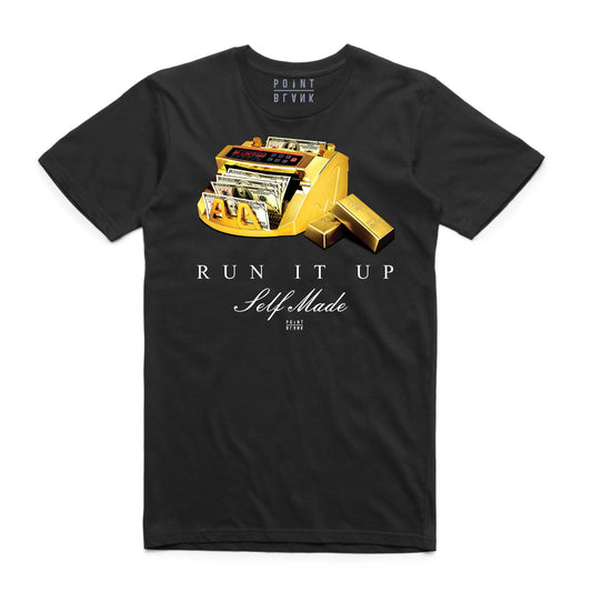 Run It Up Gold Counter T-Shirt - Black