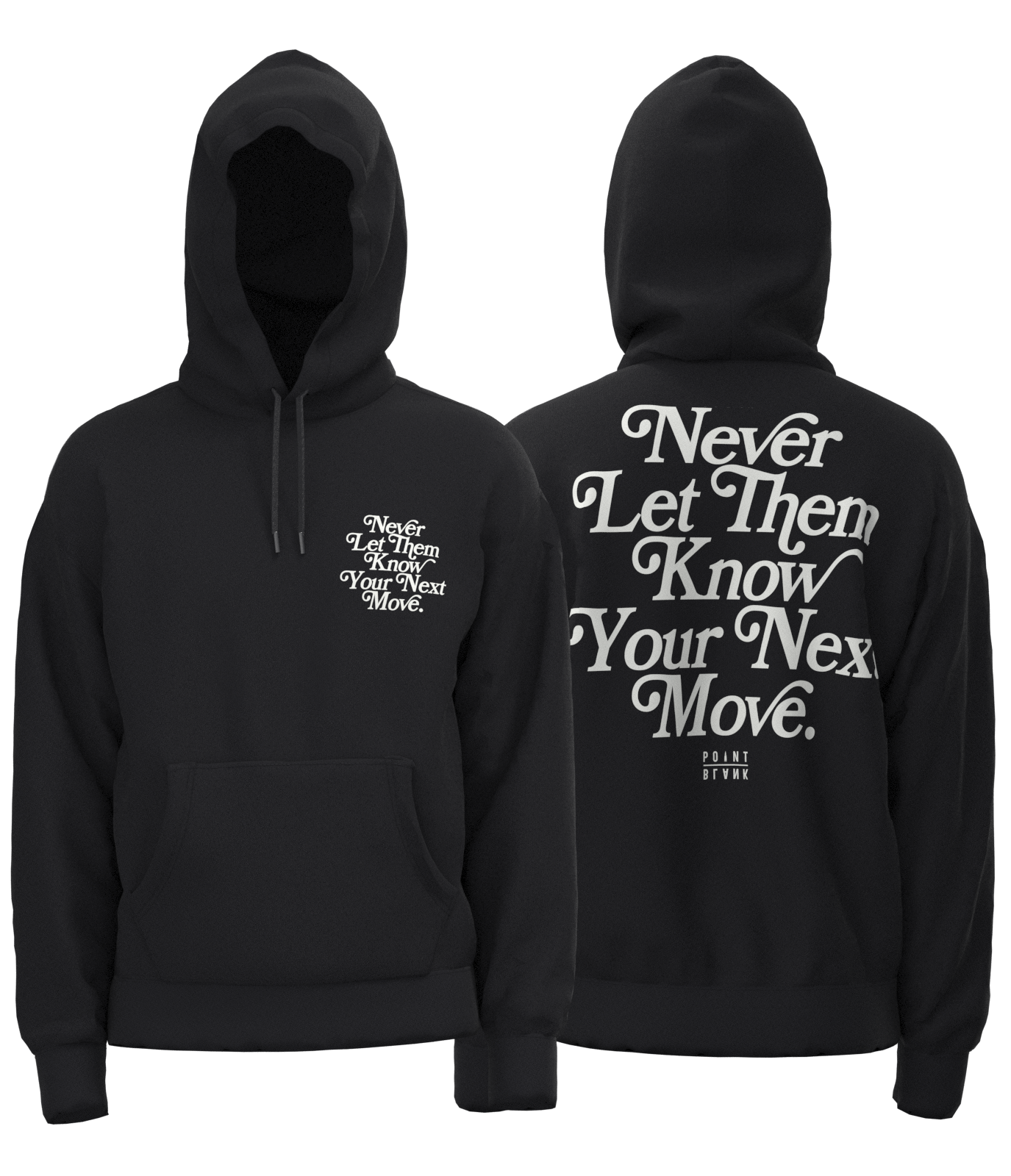 Never Let Them Know Hoodie - Black – pointblankclothing