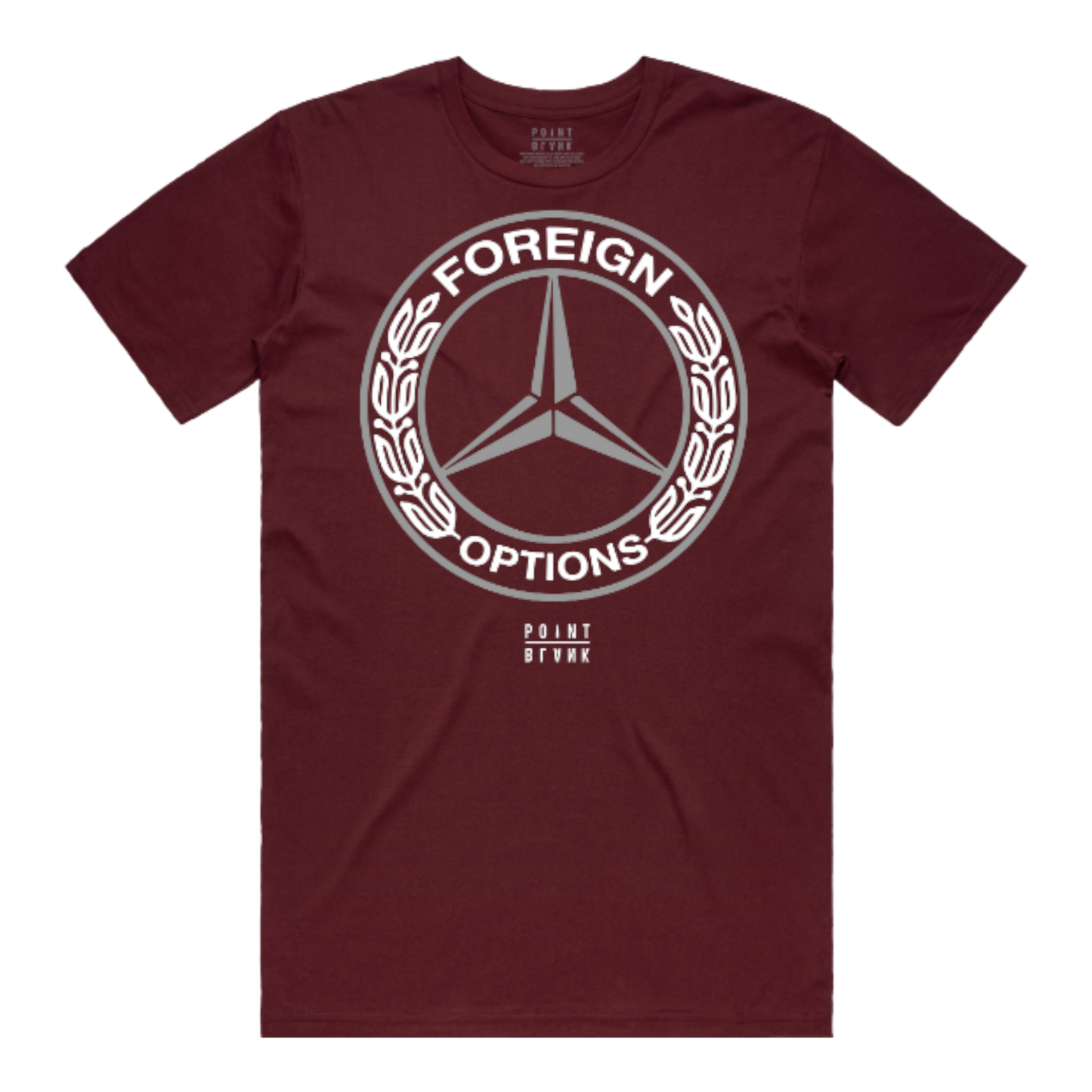 Benz T-Shirt - Burgundy / Light Gray / White