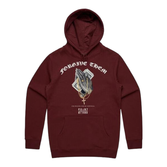 Forgive Them Hoodie - Burgundy