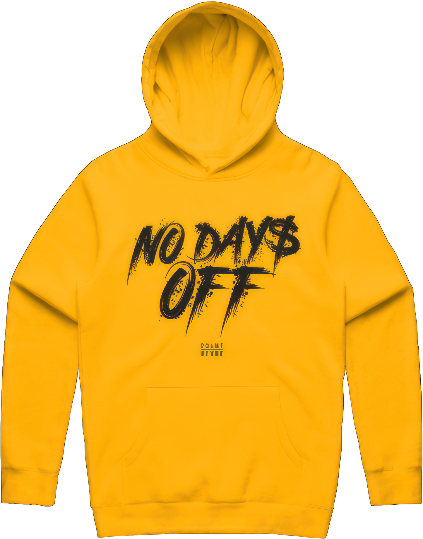 No Days Off Hoodie - Gold / Black