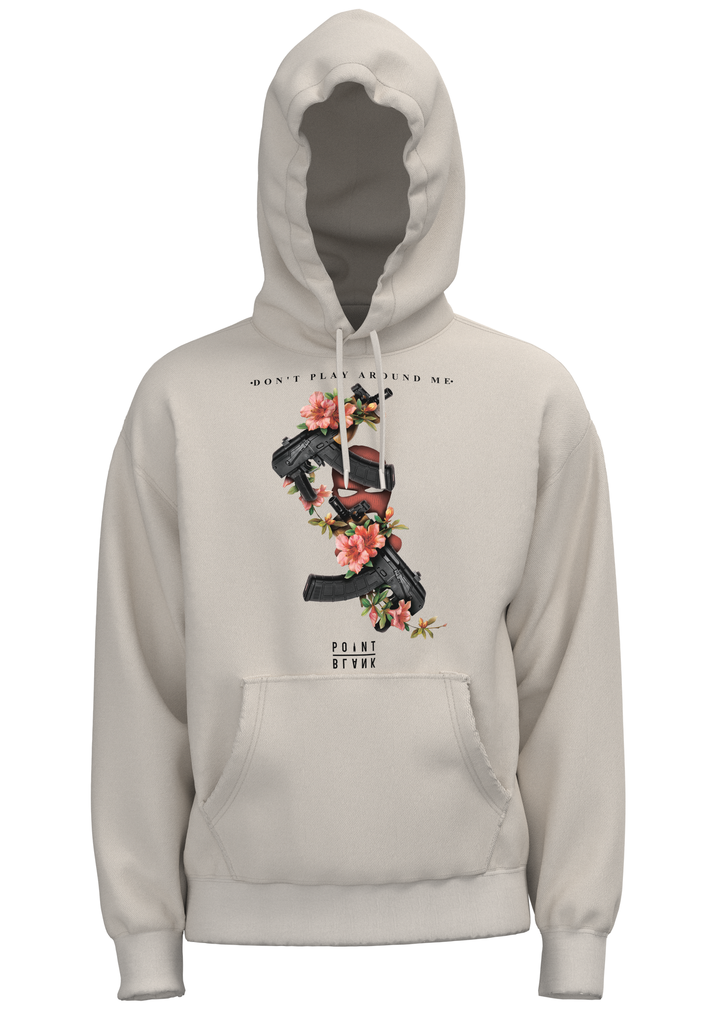 Guns And Flowers Hoodie - Natural