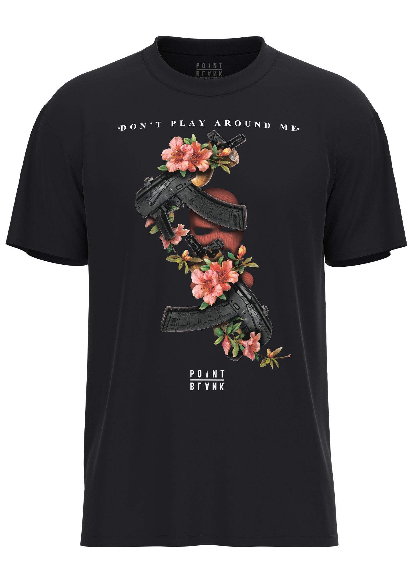 Guns and Flowers T-Shirt - Black