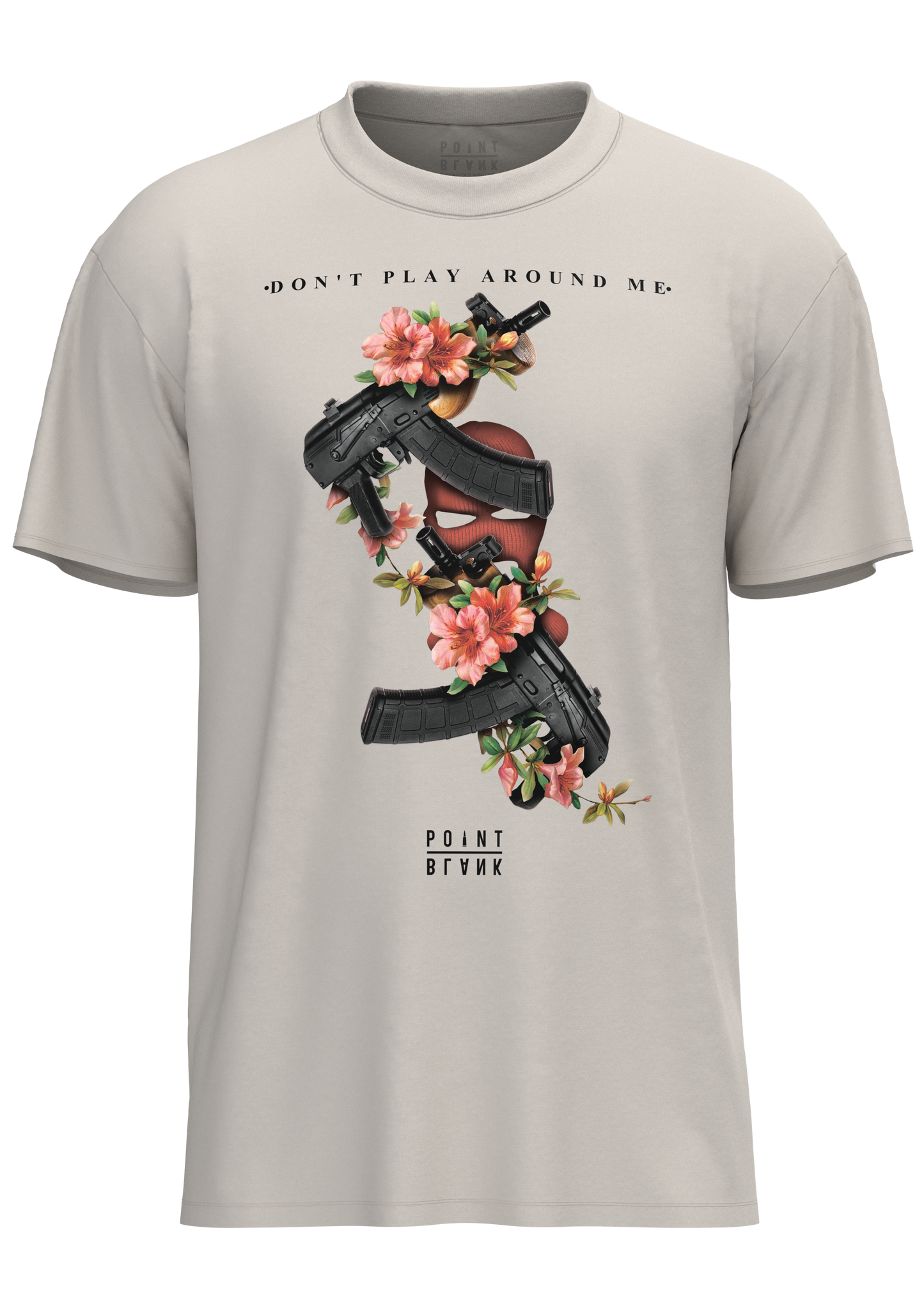 Guns and Flowers T-Shirt - Natural