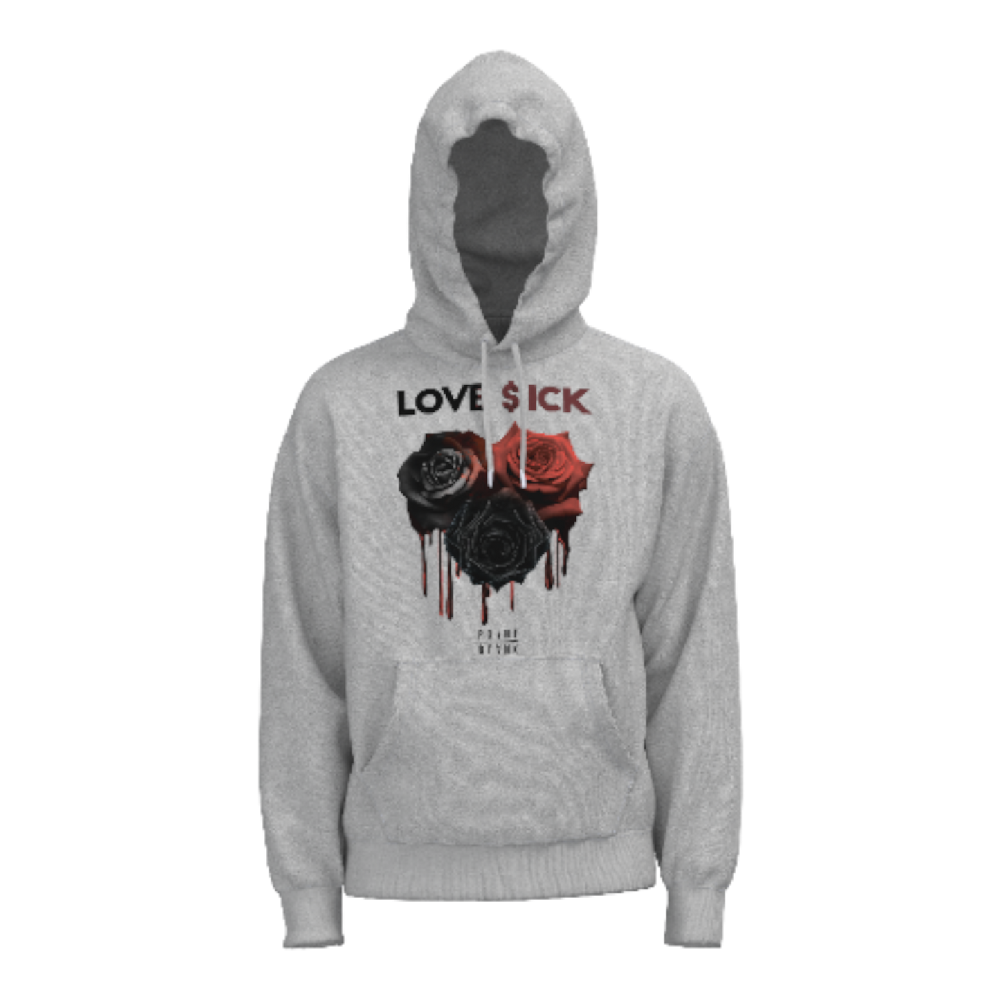 Black Roses Hoodie - Heather Gray