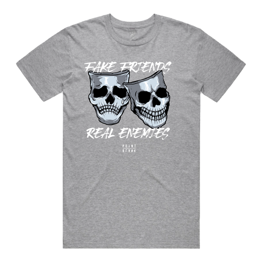 Fake Friends, Real Enemies T-Shirt - Heather Gray