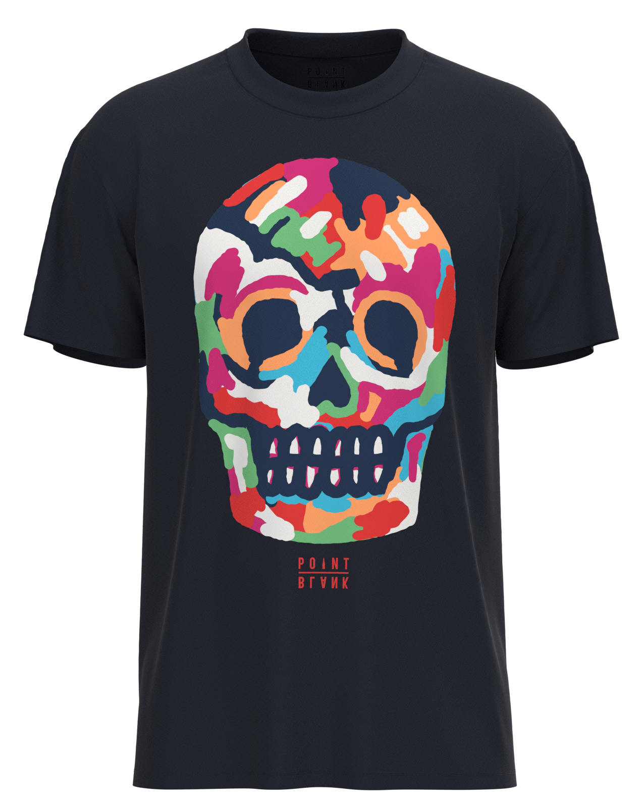 Jungle Fever Skull T-Shirt - Navy Blue