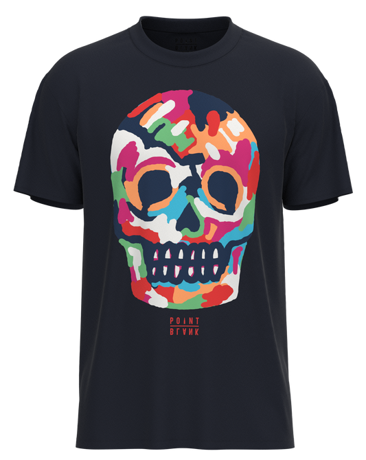 Jungle Fever Skull T-Shirt - Navy Blue