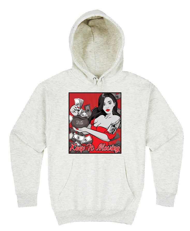 Keep It Moving Pop Art Hoodie - Oatmeal Heather