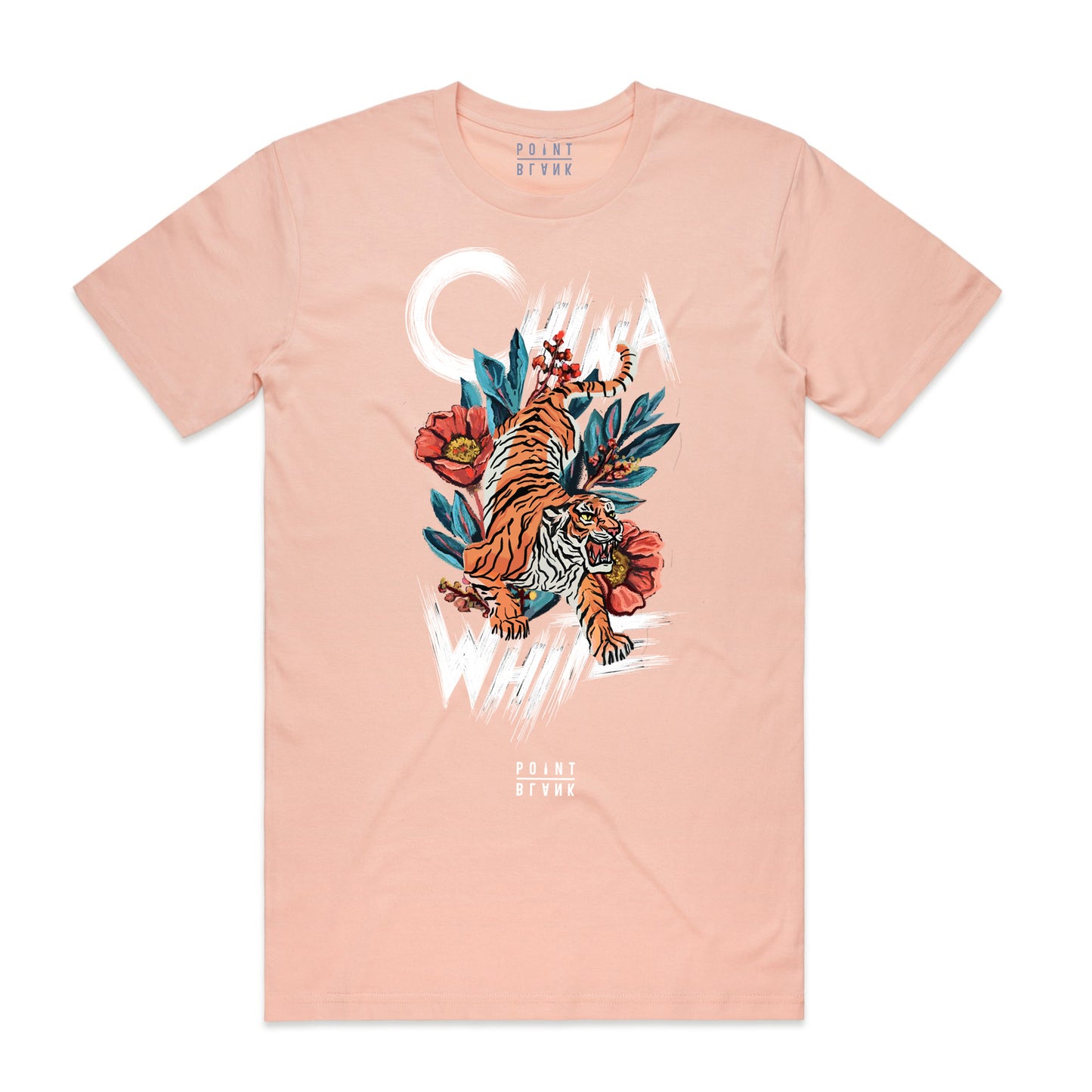 China White T-Shirt - Pale Pink