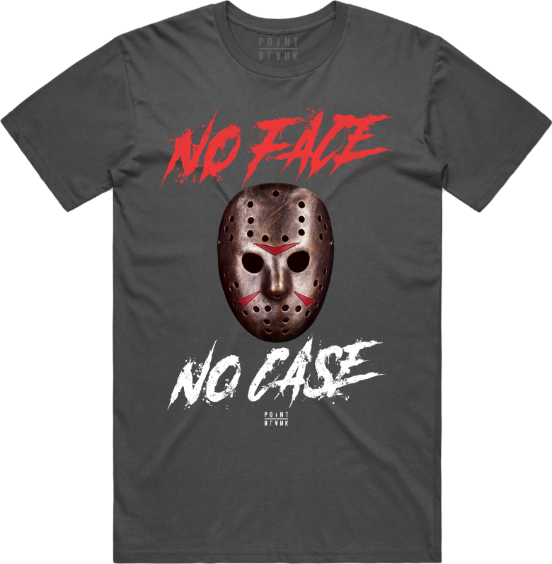 No Face No Case T-Shirt - Cool Gray