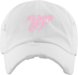 No Days Off Dad Cap - White / Pink