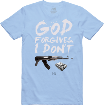 God Forgives, I Don't T-Shirt - Carolina Heather