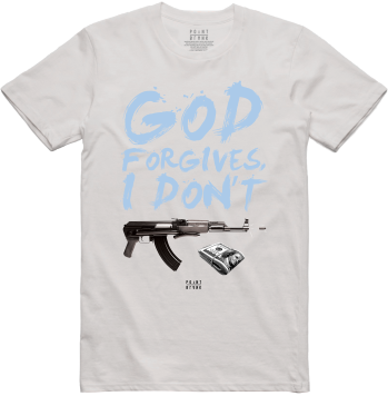 God Forgives, I Don't T-Shirt - Silver / Ice