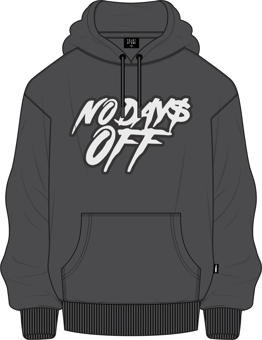 No Days's Off Hoodie - Charcoal