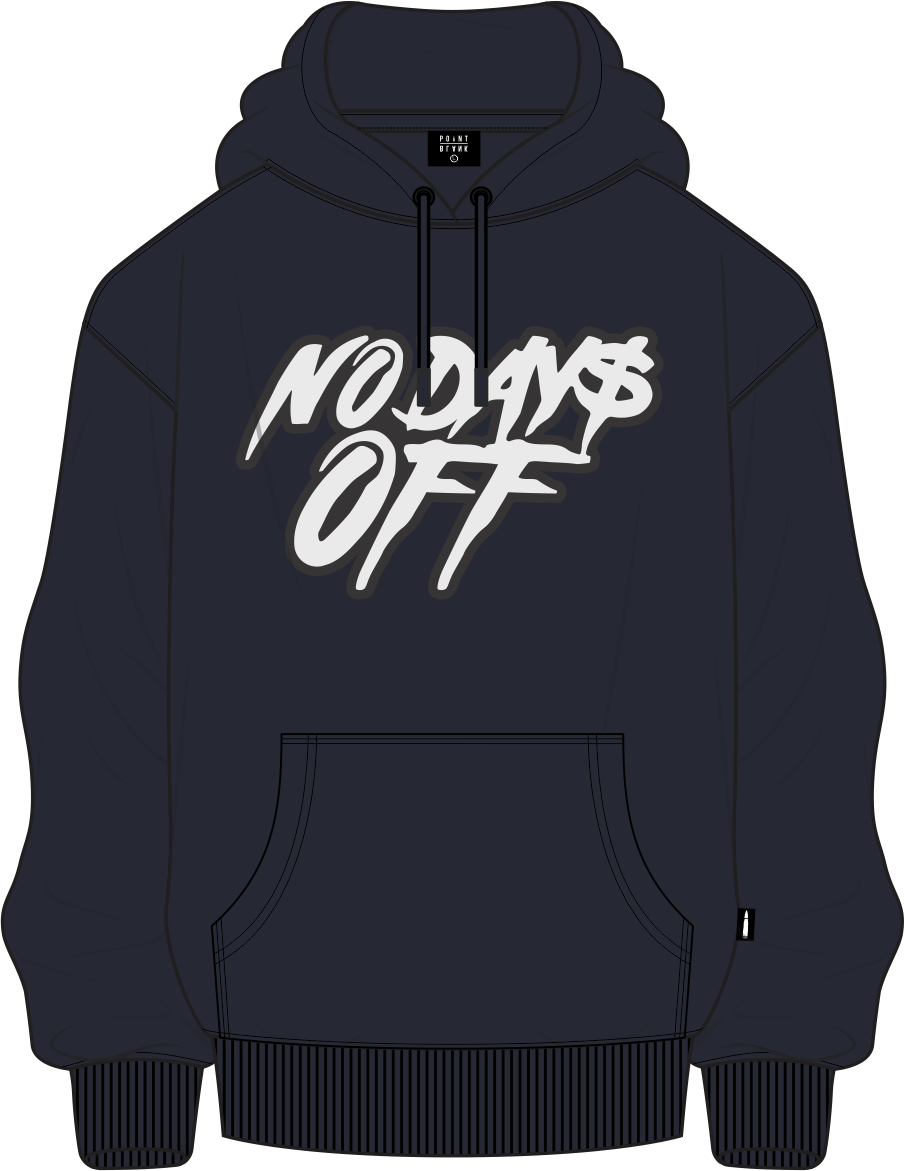 No Days's Off Hoodie - Navy Blue