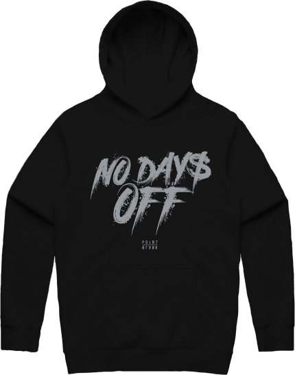 No Days Off Hoodie - Black / Gray