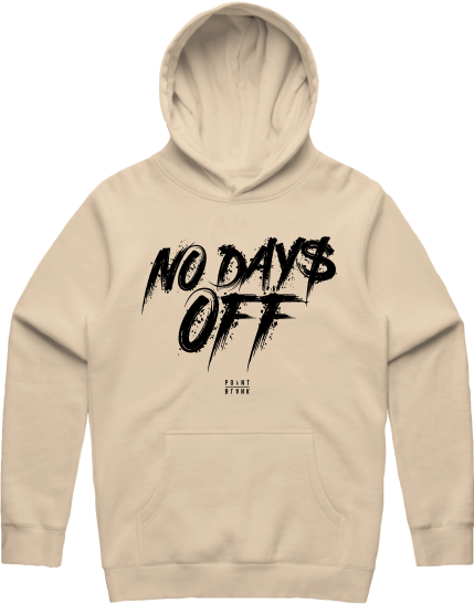 No Days Off Hoodie - Dust / Black