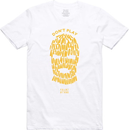Don't Play T-Shirt - White / Gold