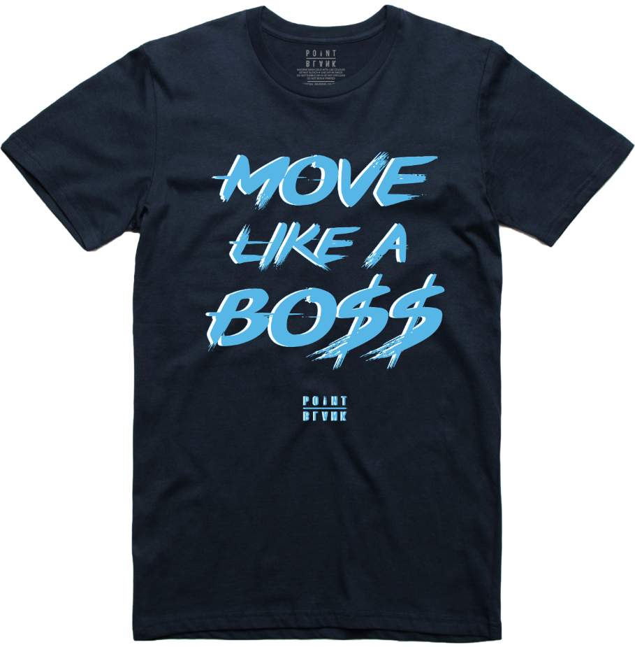 Move Like A Boss T-Shirt - Navy / Light Blue