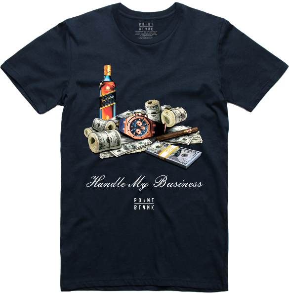 Handle My Business T-Shirt - Navy Blue