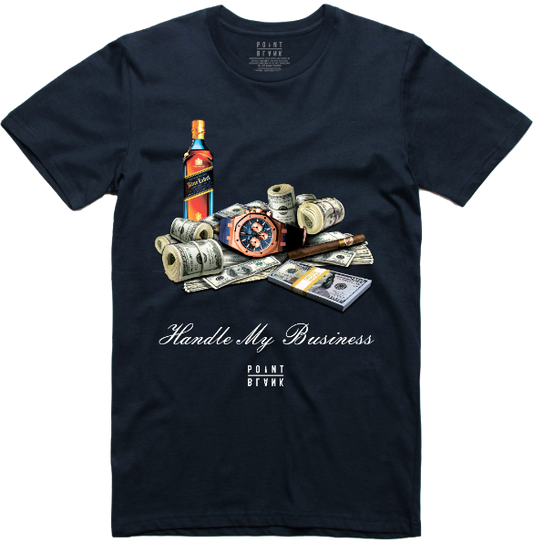 Handle My Business T-Shirt - Navy Blue