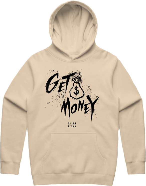 Money Text Hoodie - Natural