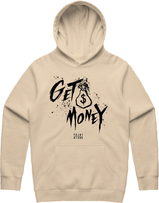 Money Text Hoodie - Natural