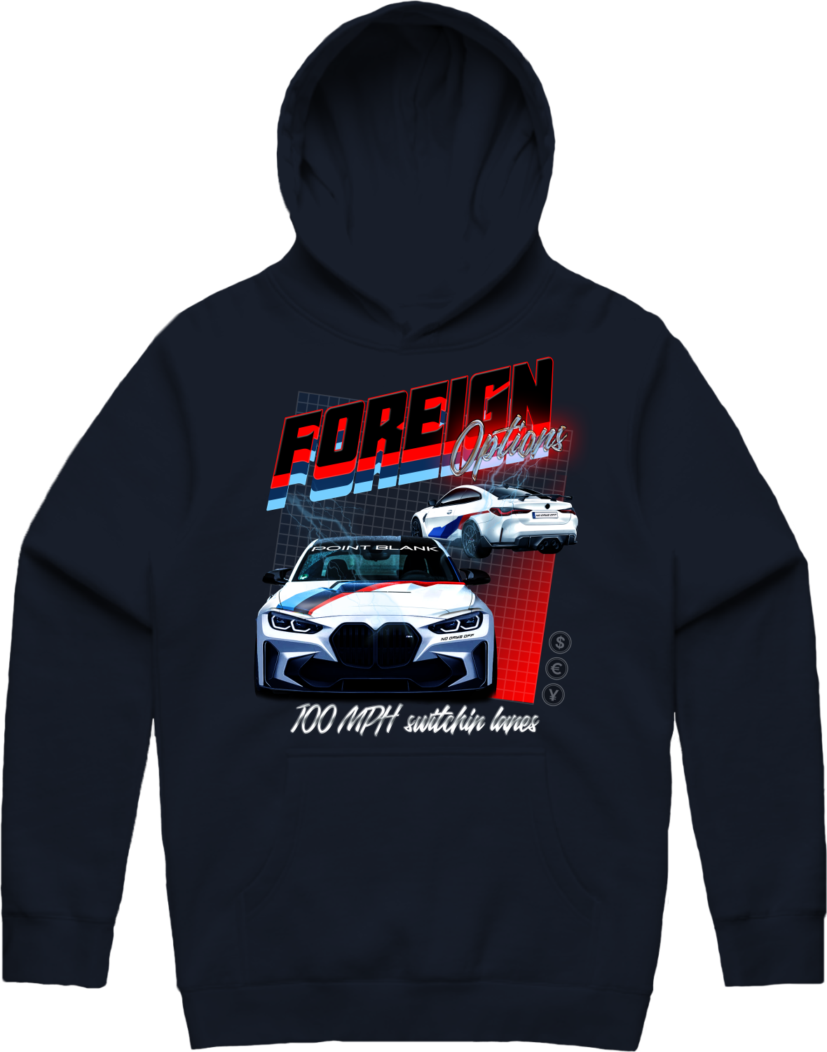 100MPH Hoodie - Navy Blue