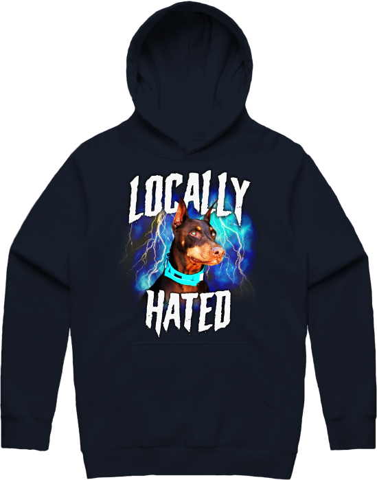 Locally Hated Hoodie - Navy Blue