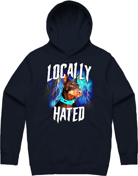 Locally Hated Hoodie - Navy Blue