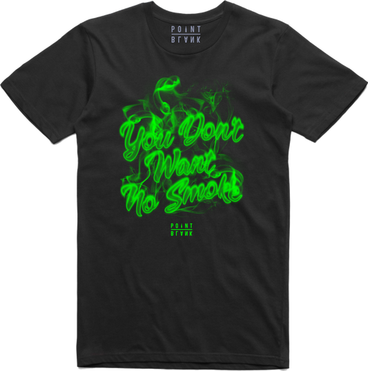 Smoke Text T-Shirt - Black / Green