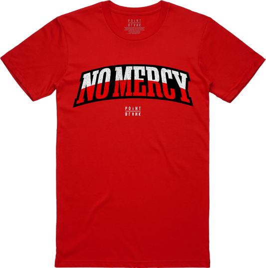 No Mercy Chenille Patch T-Shirt - Red