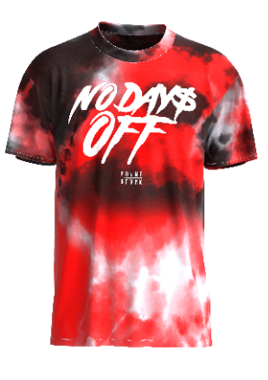 No Days Off Tie Dye T-Shirt - Red