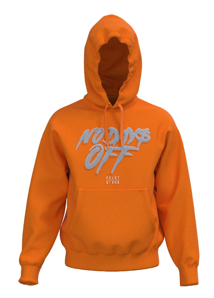 No Days Off Chenille Hoodie - Orange