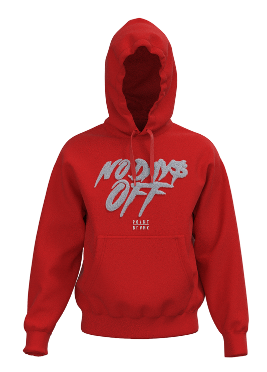 No Days Off Chenille Hoodie - Red